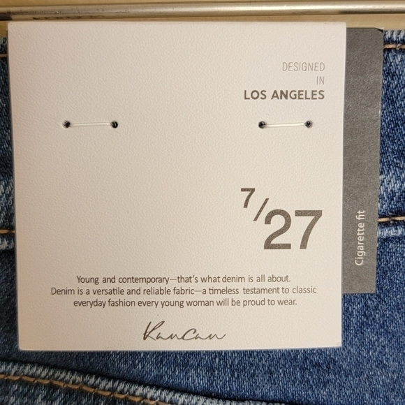 NWT Kancan | Cigarette Fit Button Fly Distressed Skinny Jeans Size 7/27 - Picture 6 of 6